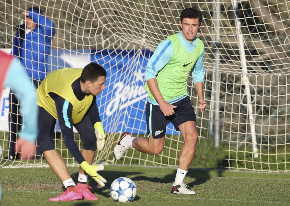 «Газпром»-тренировочный сбор в Фару: 31 января, вечерняя тренировка