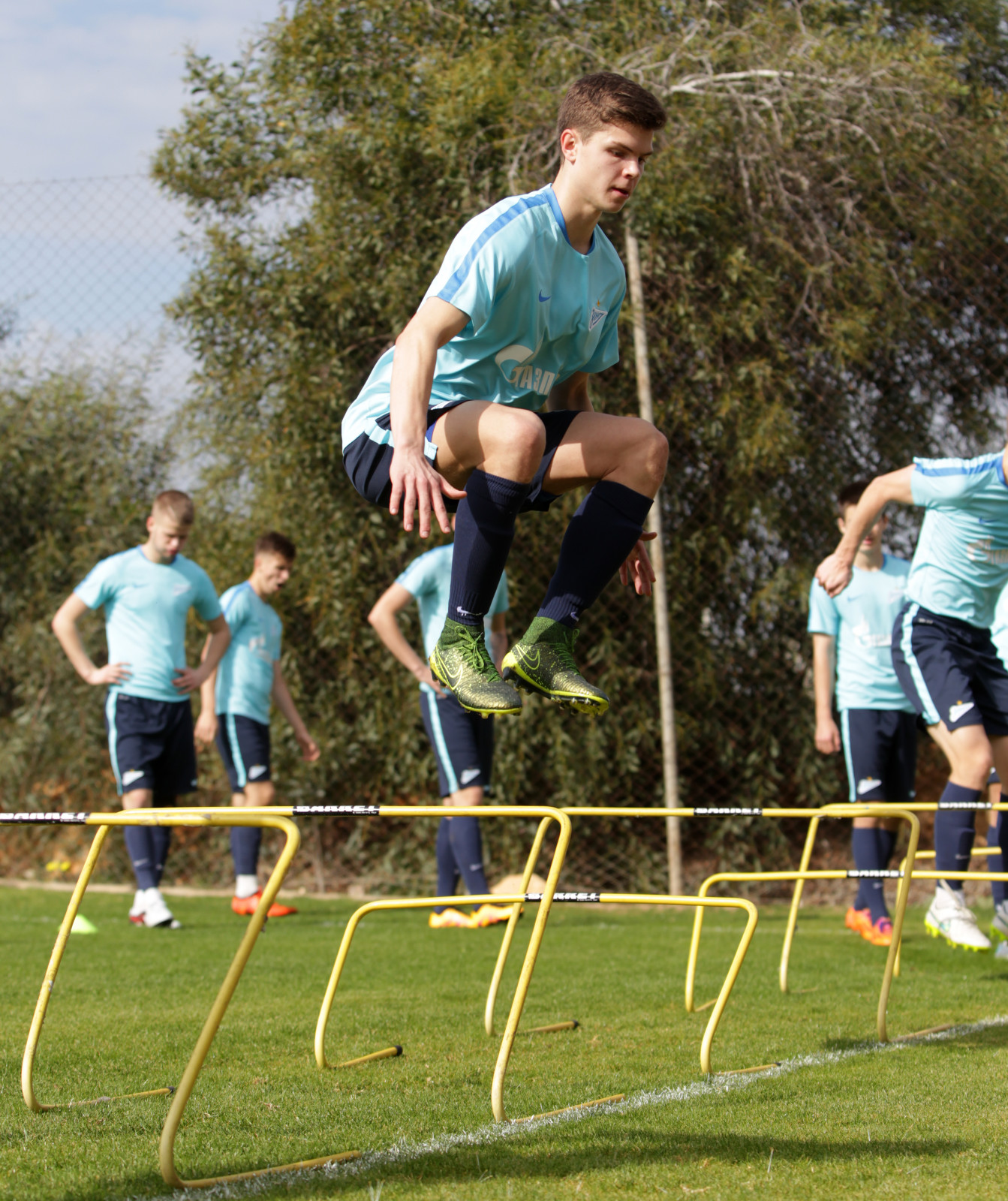 Тренировка молодежного состава «Зенита» на Кипре 13 февраля 2016 года