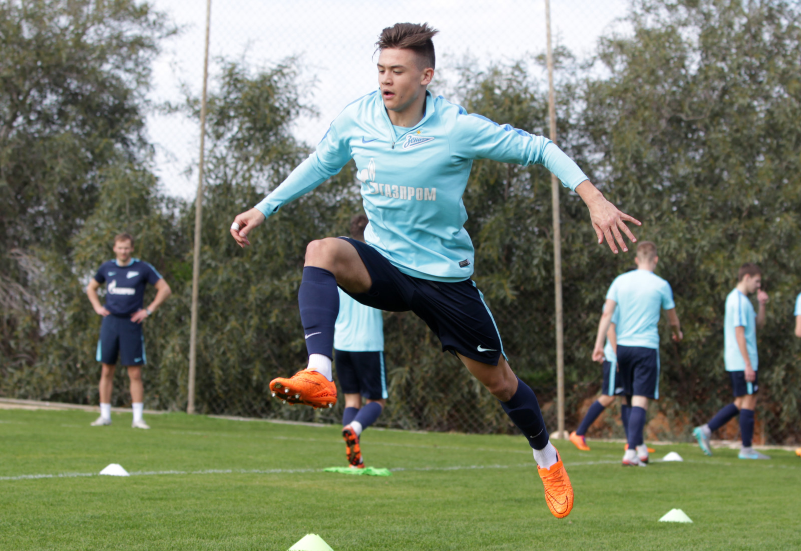 Тренировка молодежного состава «Зенита» на Кипре 13 февраля 2016 года