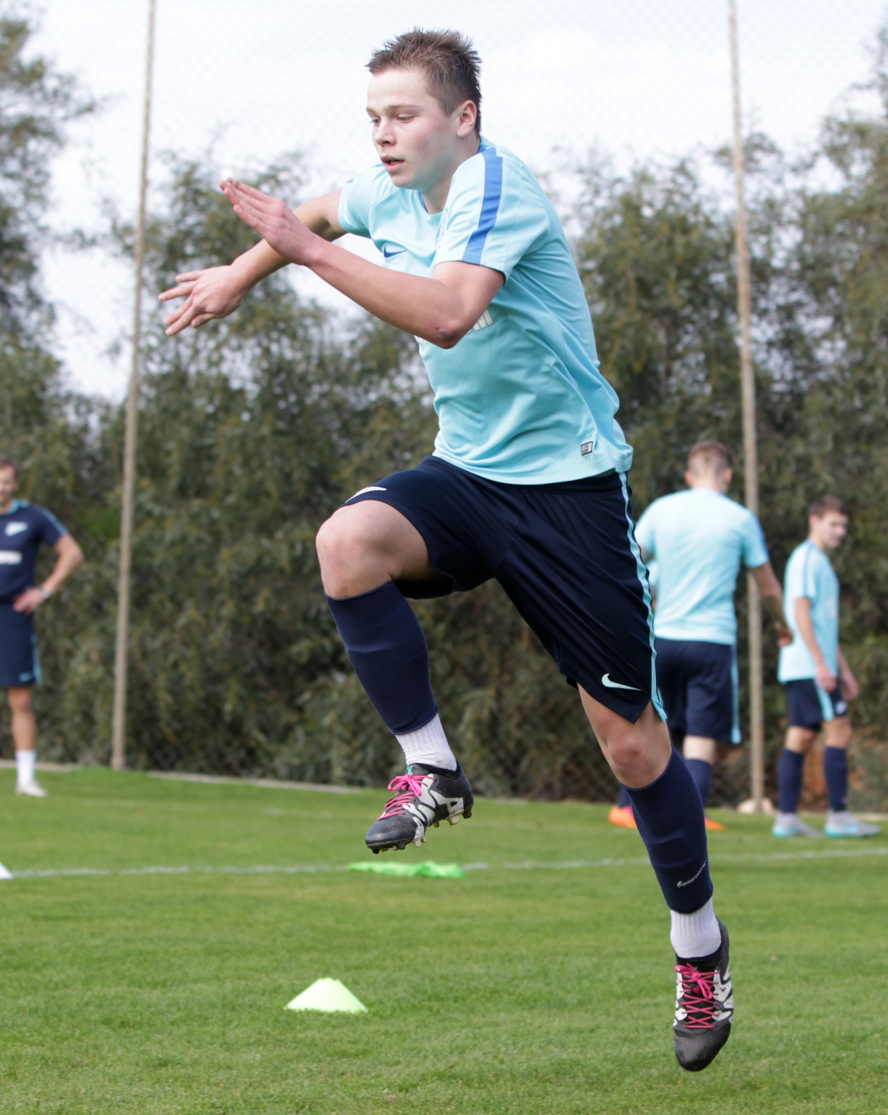 Тренировка молодежного состава «Зенита» на Кипре 13 февраля 2016 года