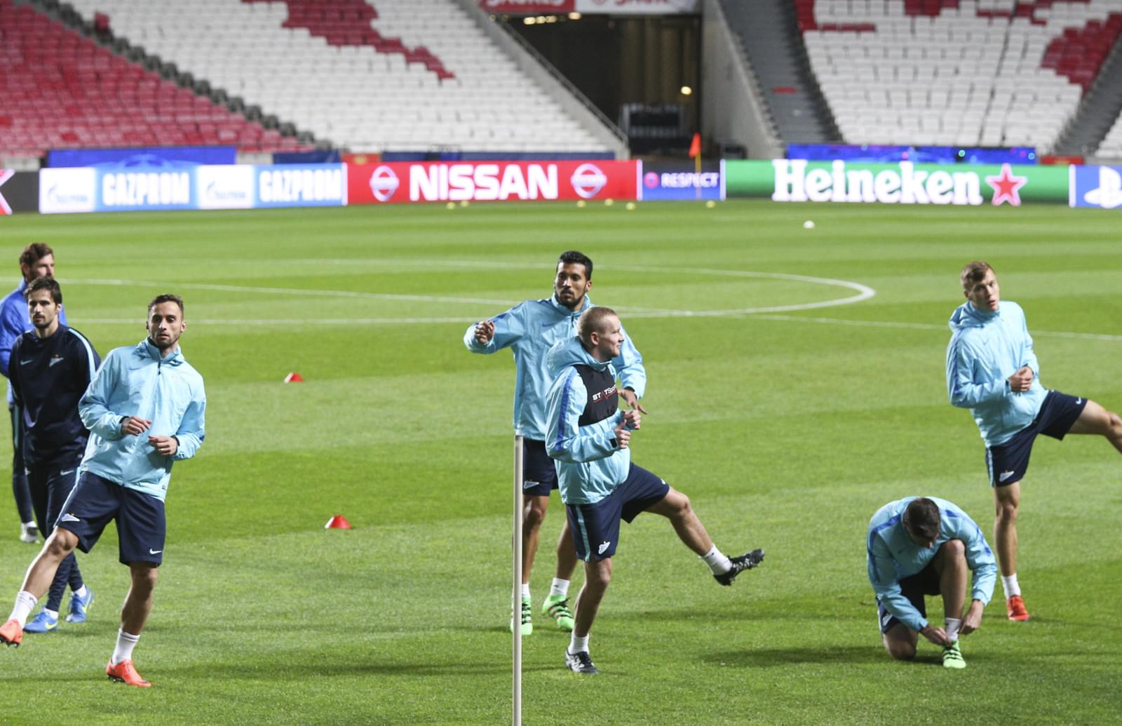 Тренировка «Зенита» перед матчем Лиги Чемпионов УЕФА «Бенфика» — «Зенит»