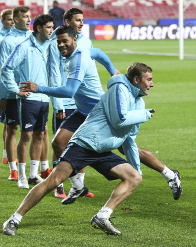 Тренировка «Зенита» перед матчем Лиги Чемпионов УЕФА «Бенфика» — «Зенит»