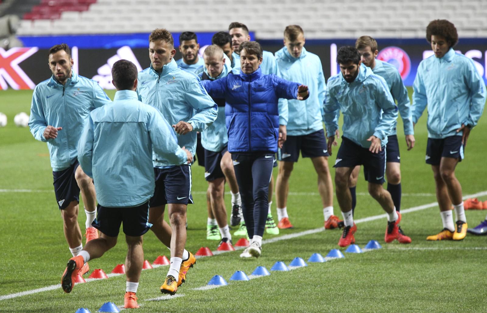 Тренировка «Зенита» перед матчем Лиги Чемпионов УЕФА «Бенфика» — «Зенит»