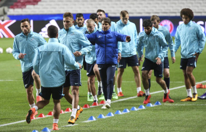 Тренировка «Зенита» перед матчем Лиги Чемпионов УЕФА «Бенфика» — «Зенит»