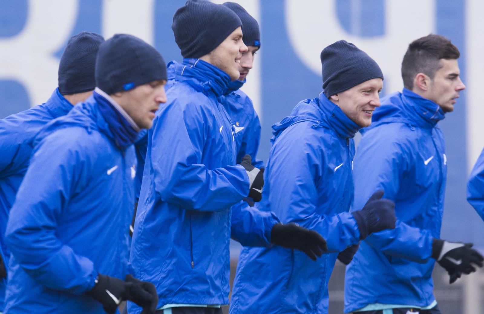 Тренировка «Зенита» перед матчем с «Бенфикой»