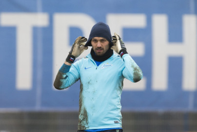 Тренировка «Зенита» перед матчем с «Бенфикой»