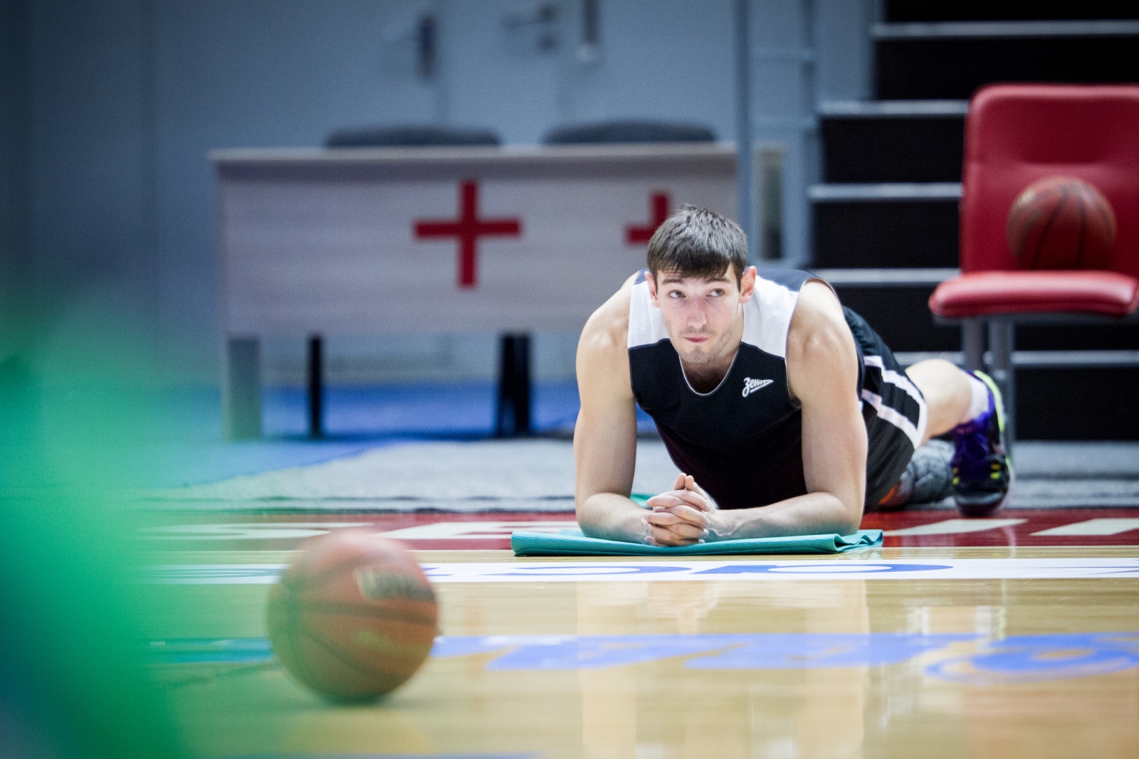 Тренировка основного состава БК «Зенит» перед матчем Единой лиги ВТБ 2015/2016 «Зенит» — «Нимбурк»