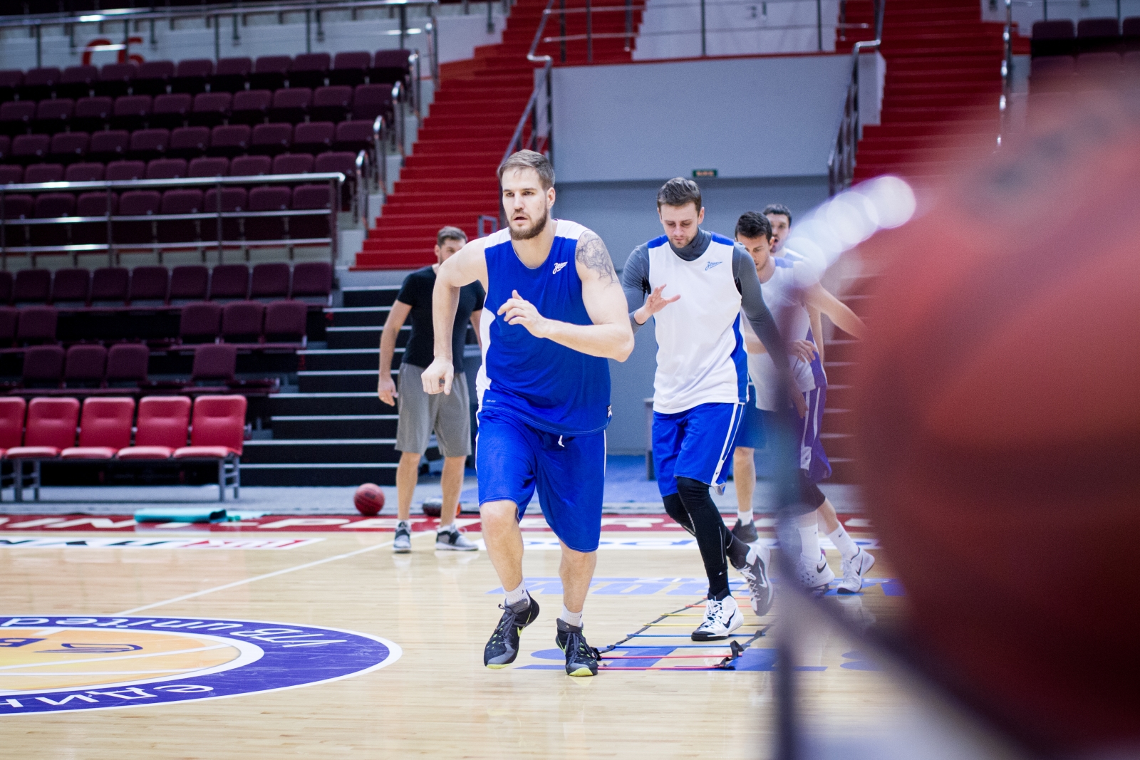 Тренировка основного состава БК «Зенит» перед матчем Единой лиги ВТБ 2015/2016 «Зенит» — «Нимбурк»