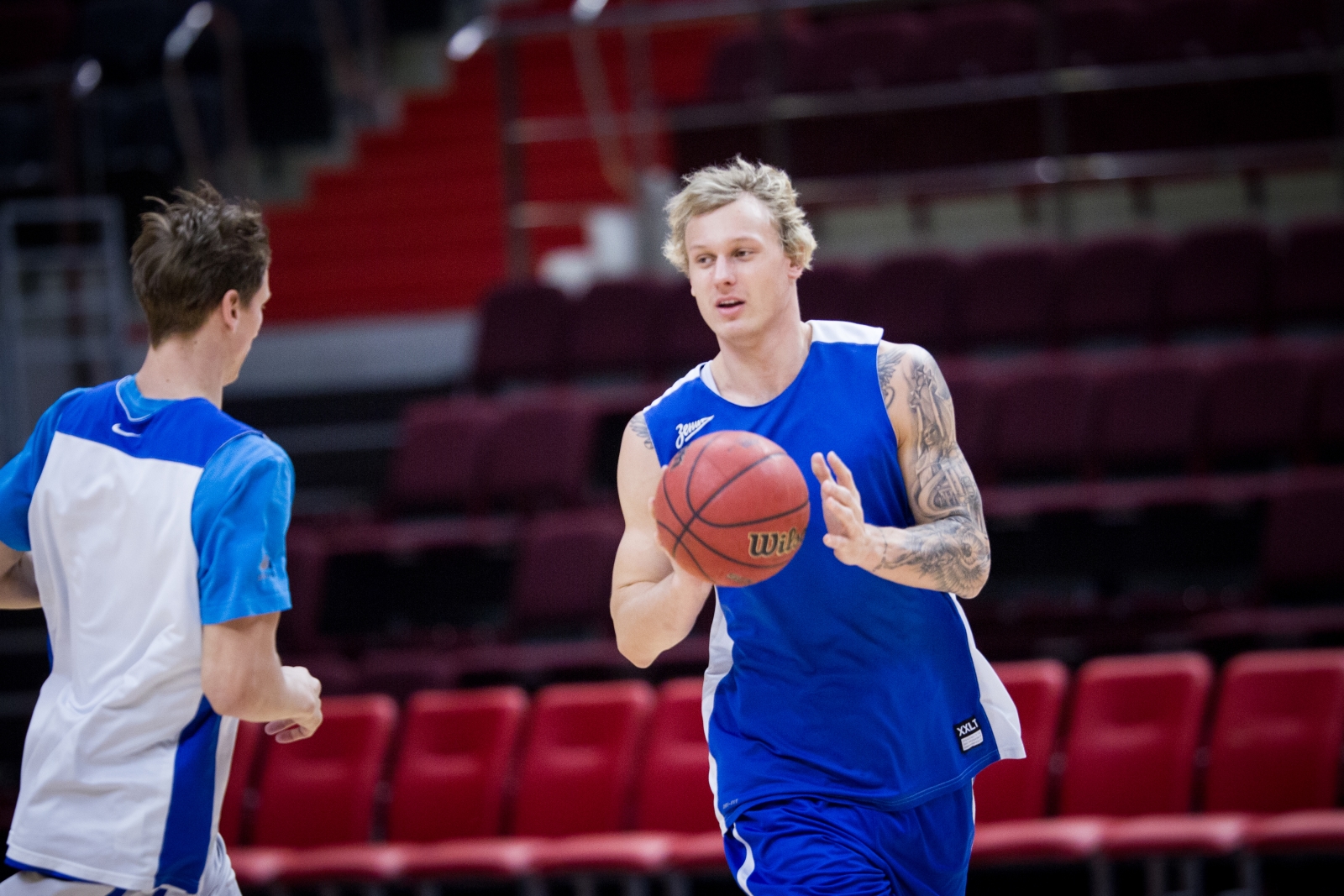 Тренировка основного состава БК «Зенит» перед матчем Единой лиги ВТБ 2015/2016 «Зенит» — «Нимбурк»