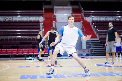 Тренировка основного состава БК «Зенит» перед матчем Единой лиги ВТБ 2015/2016 «Зенит» — «Нимбурк»