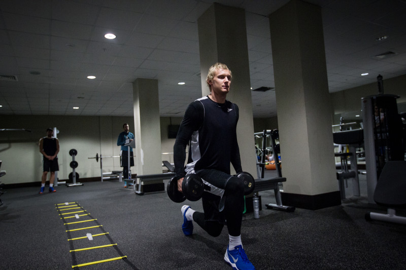 Тренировка основного состава БК «Зенит» перед матчем Единой лиги ВТБ 2015/2016 «Зенит» — ЦСКА