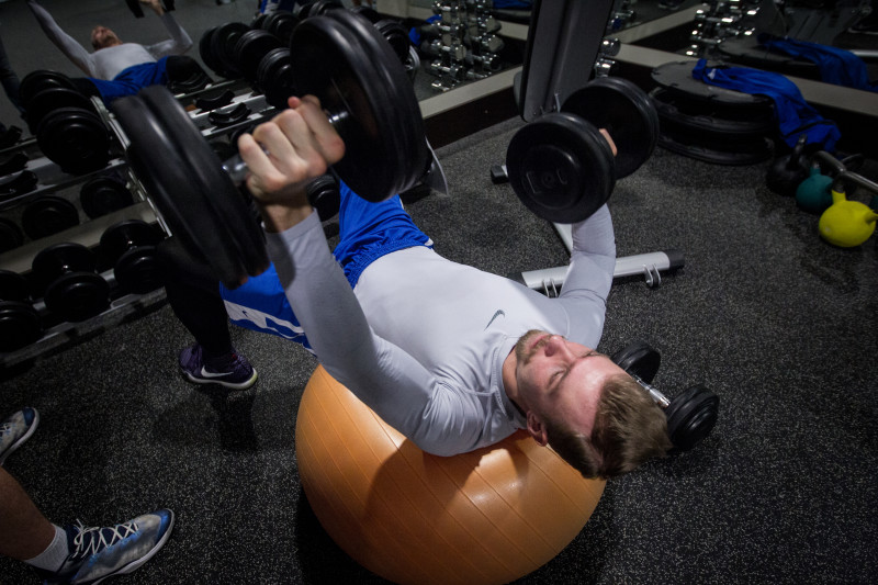 Тренировка основного состава БК «Зенит» перед матчем Единой лиги ВТБ 2015/2016 «Зенит» — ЦСКА