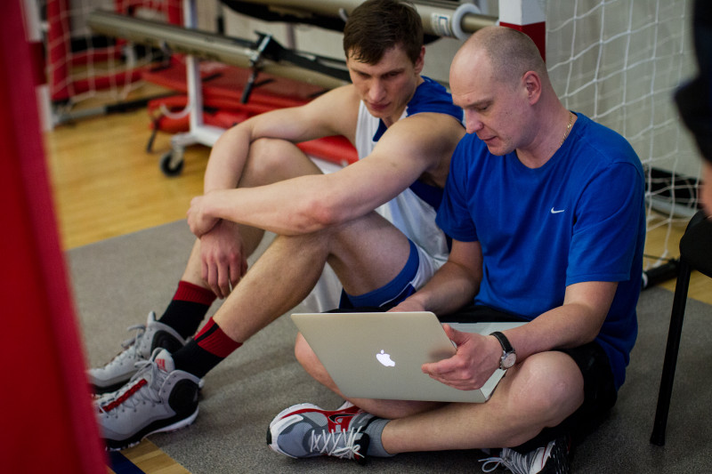 Тренировка основного состава БК «Зенит» перед матчем Единой лиги ВТБ 2015/2016 «Зенит» — ЦСКА