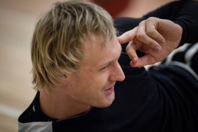 Тренировка основного состава БК «Зенит» перед матчем Единой лиги ВТБ 2015/2016 «Химки» — «Зенит»