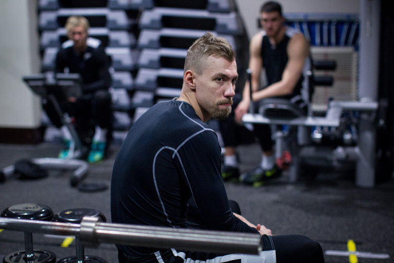 Тренировка основного состава БК «Зенит» перед матчем Единой лиги ВТБ 2015/2016 «Химки» — «Зенит»