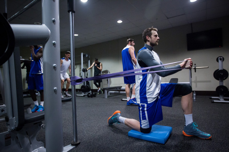 Тренировка основного состава БК «Зенит» перед матчем Единой лиги ВТБ 2015/2016 «Химки» — «Зенит»