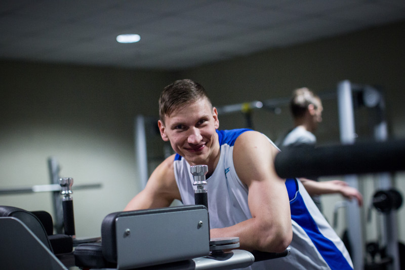 Тренировка основного состава БК «Зенит» перед матчем Единой лиги ВТБ 2015/2016 «Химки» — «Зенит»