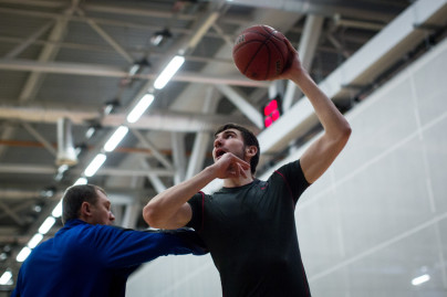 Тренировка основного состава БК «Зенит» перед матчем Единой лиги ВТБ 2015/2016 «Химки» — «Зенит»
