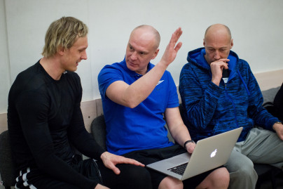 Тренировка основного состава БК «Зенит» перед матчем Единой лиги ВТБ 2015/2016 «Химки» — «Зенит»