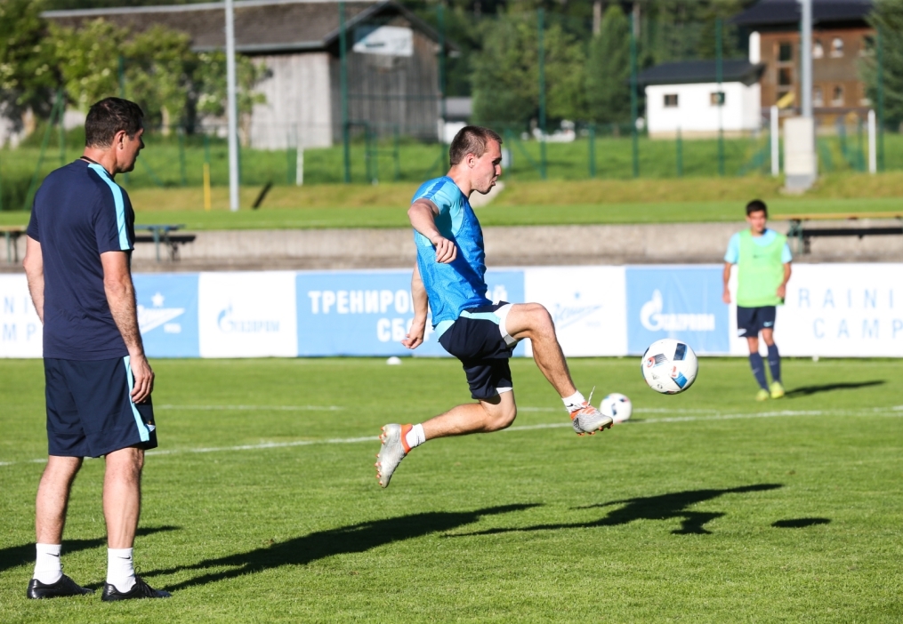 «Газпром»-тренировочные сборы в Австрии: вечерняя тренировка 22 июня