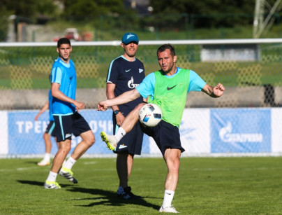 «Газпром»-тренировочные сборы в Австрии: вечерняя тренировка 22 июня