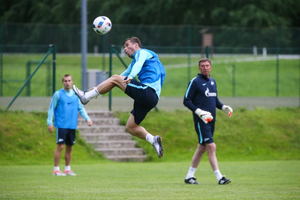 «Газпром»-тренировочные сборы в Австрии: вечерняя тренировка 25 июня