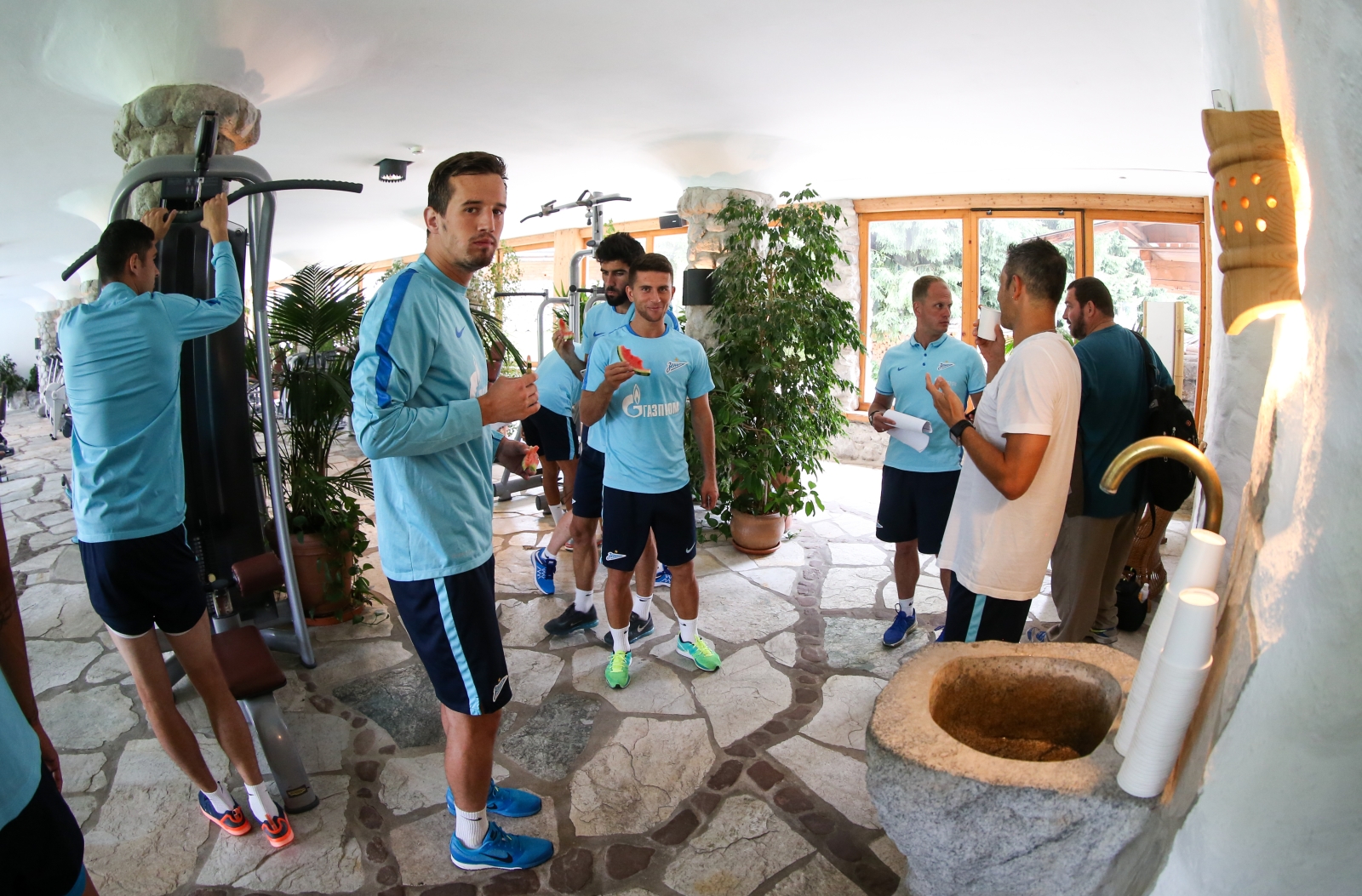 «Газпром»-тренировочные сборы в Австрии: утренняя тренировка 27 июня