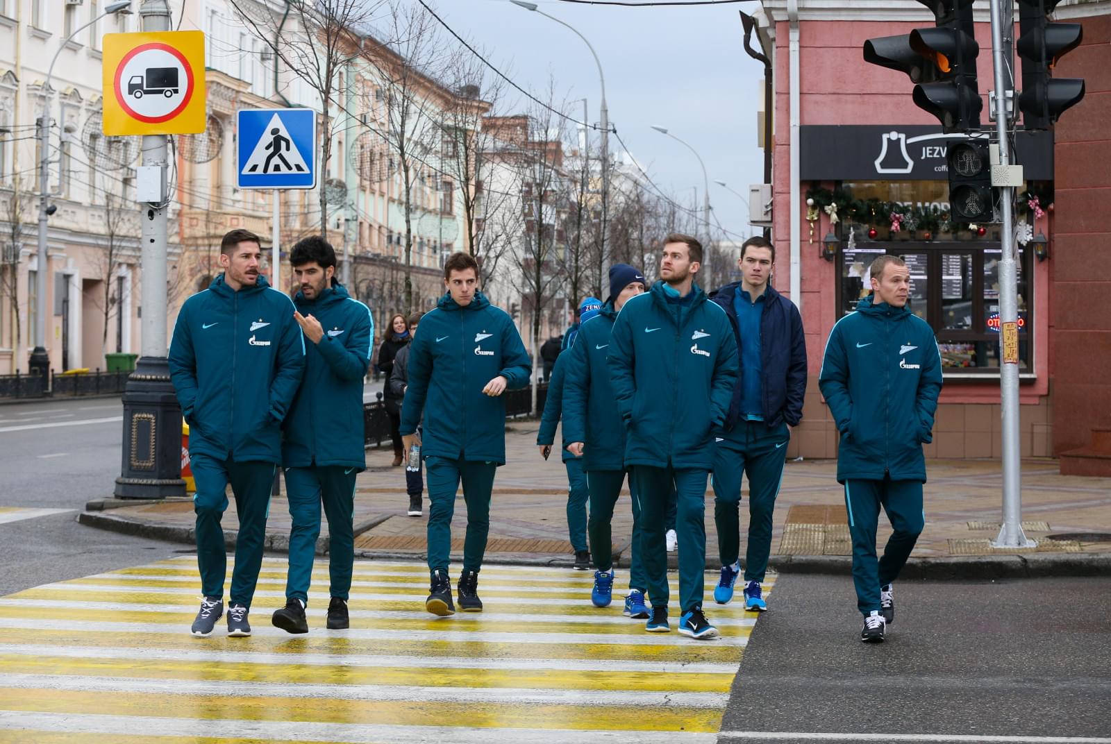 Прогулка «Зенита» по Краснодару, перед матчем «Краснодар» — «Зенит»