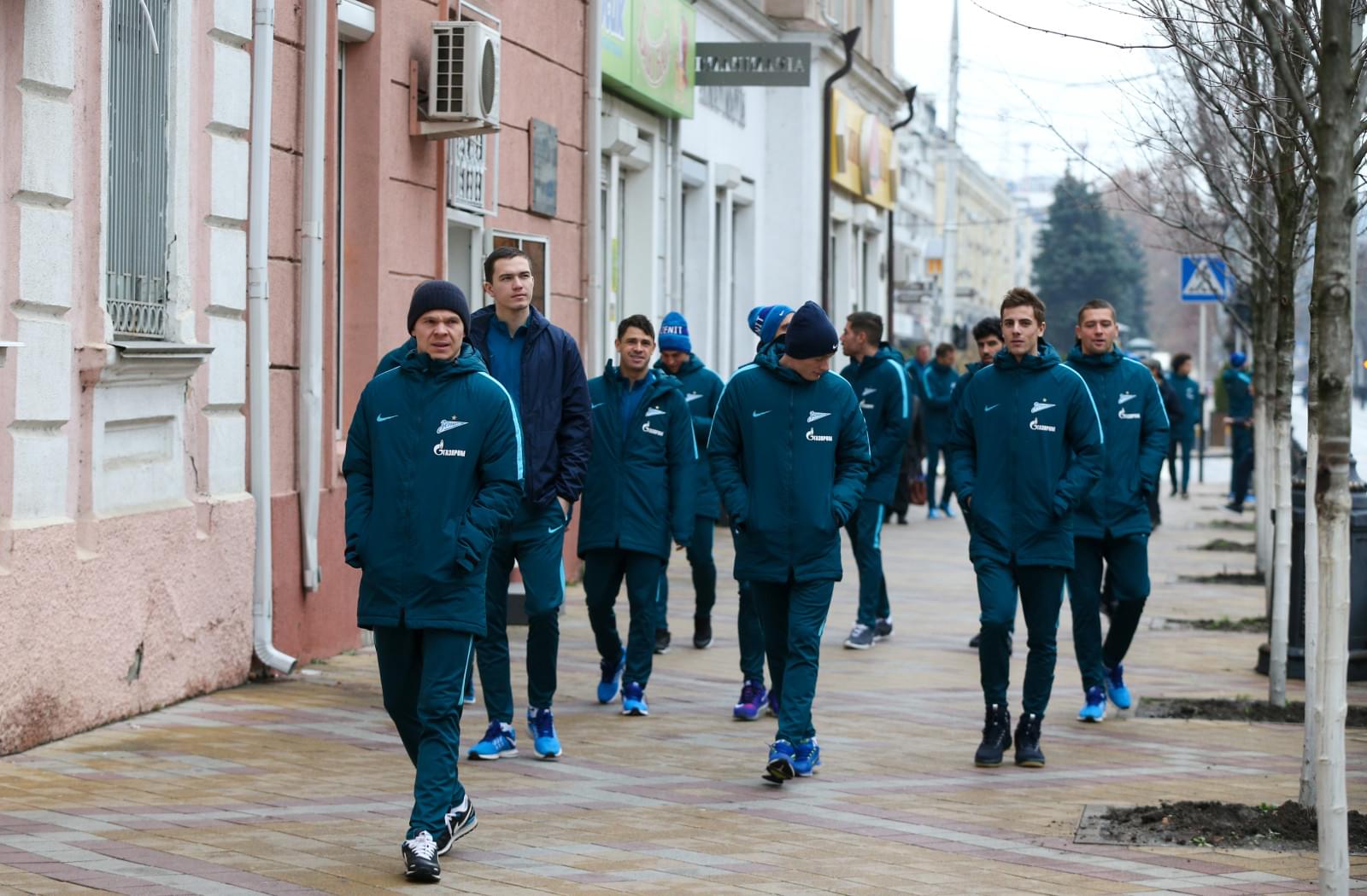 Прогулка «Зенита» по Краснодару, перед матчем «Краснодар» — «Зенит»