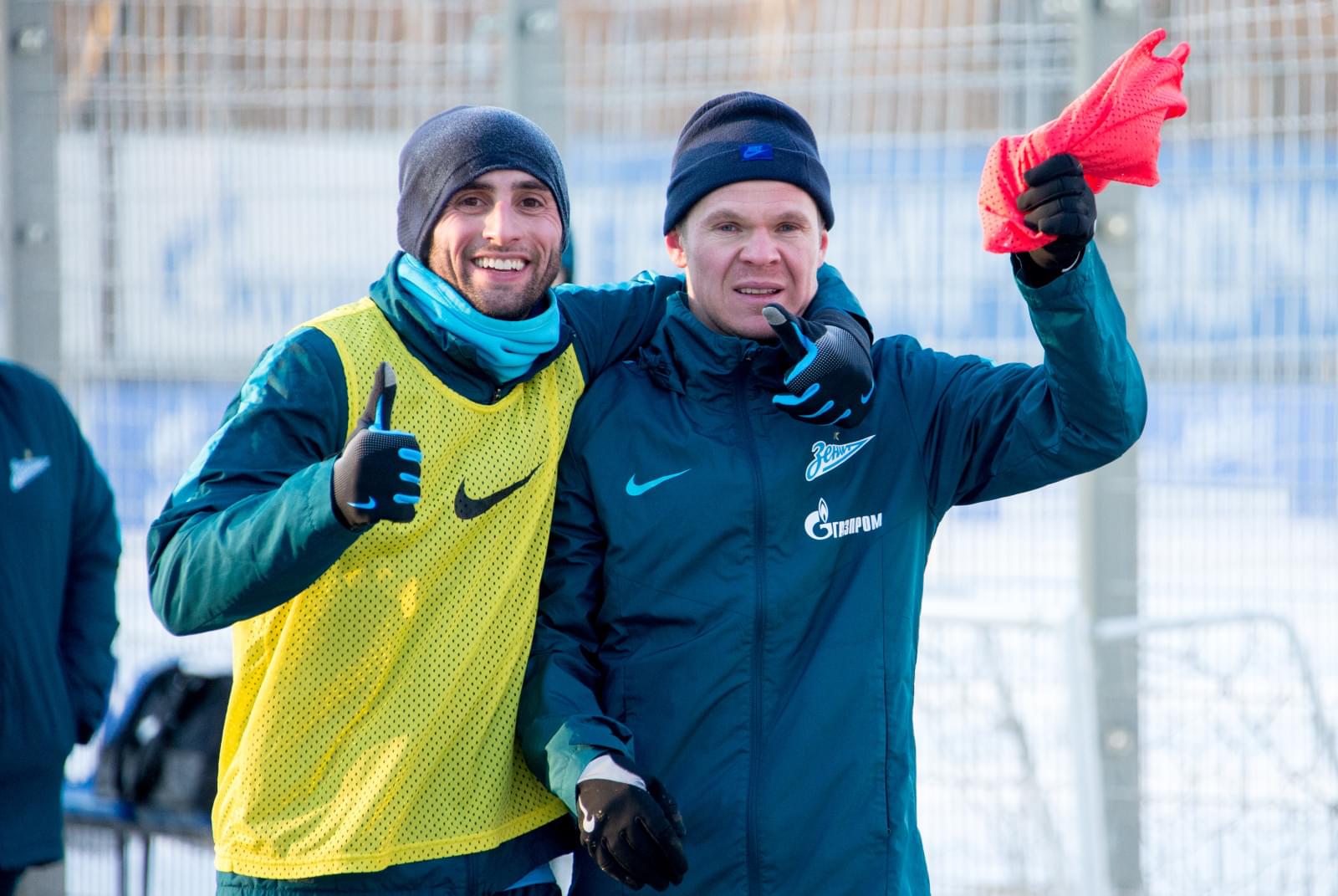 Тренировка «Зенита» перед матчем с «АЗ»