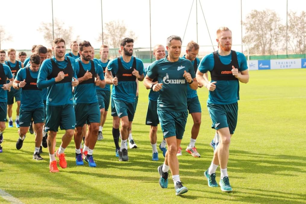 «Газпром»-тренировочные сборы в Дубае: 13 января, утренняя тренировка