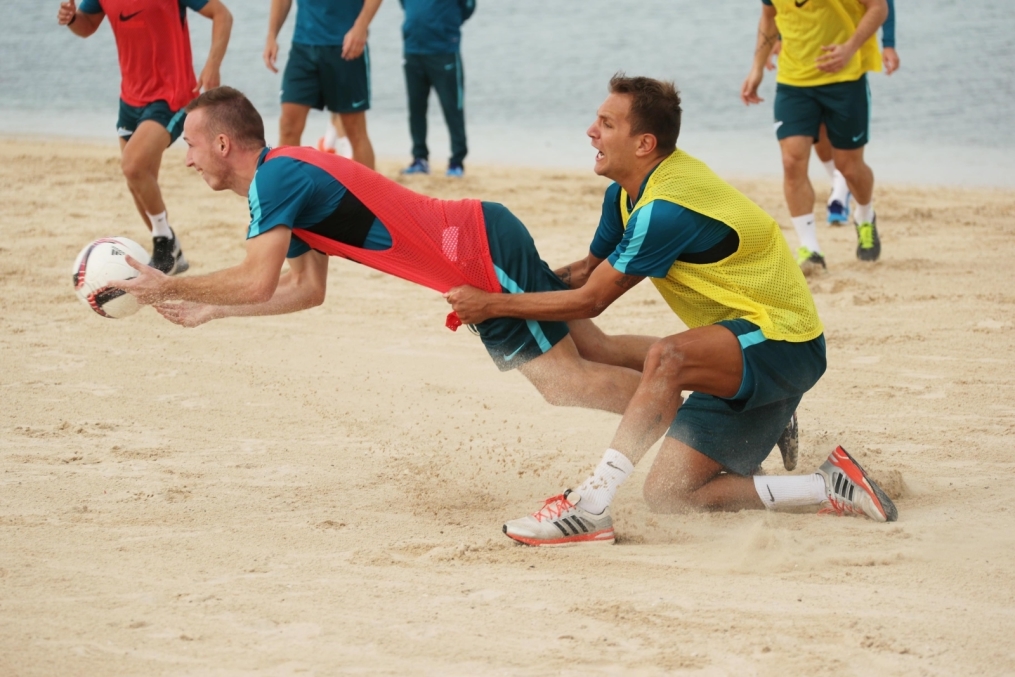 «Газпром»-тренировочные сборы в Дубае: 15 января, утренняя тренировка