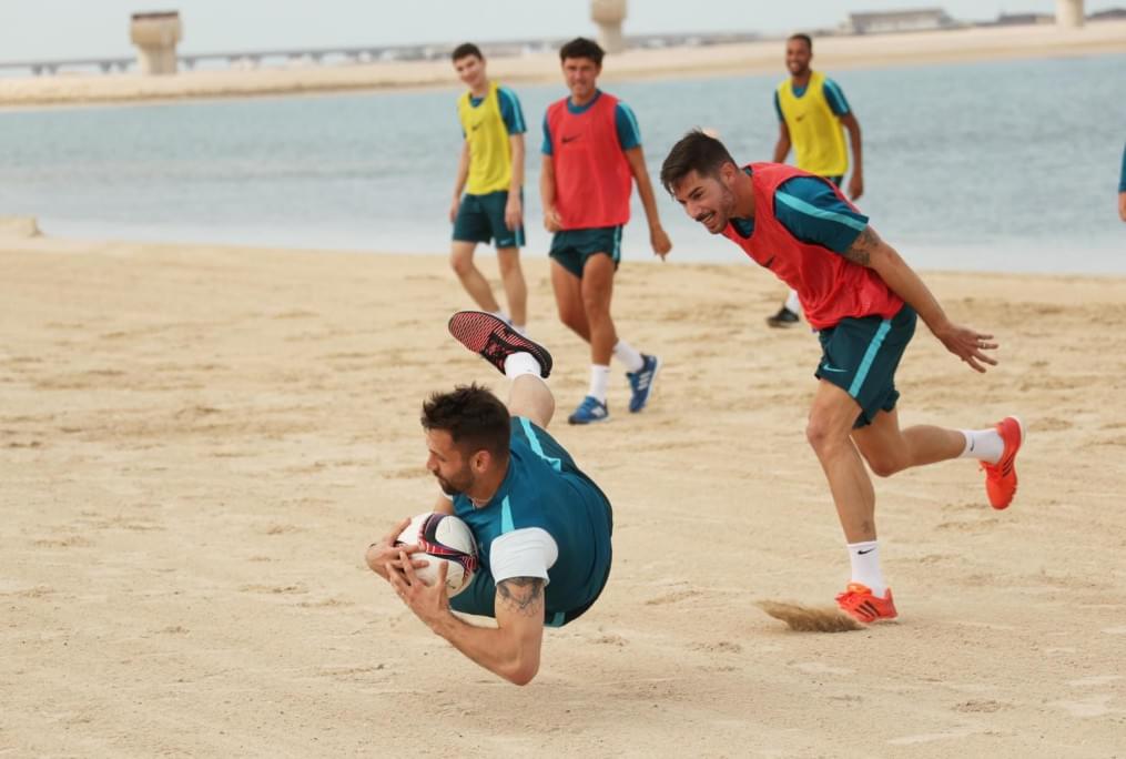 «Газпром»-тренировочные сборы в Дубае: 15 января, утренняя тренировка