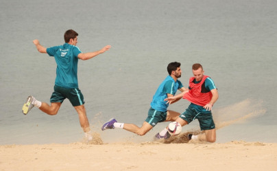 «Газпром»-тренировочные сборы в Дубае: 15 января, утренняя тренировка