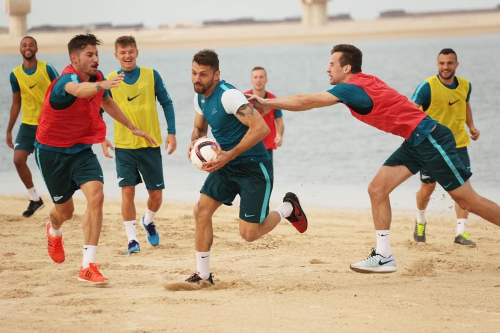 «Газпром»-тренировочные сборы в Дубае: 15 января, утренняя тренировка