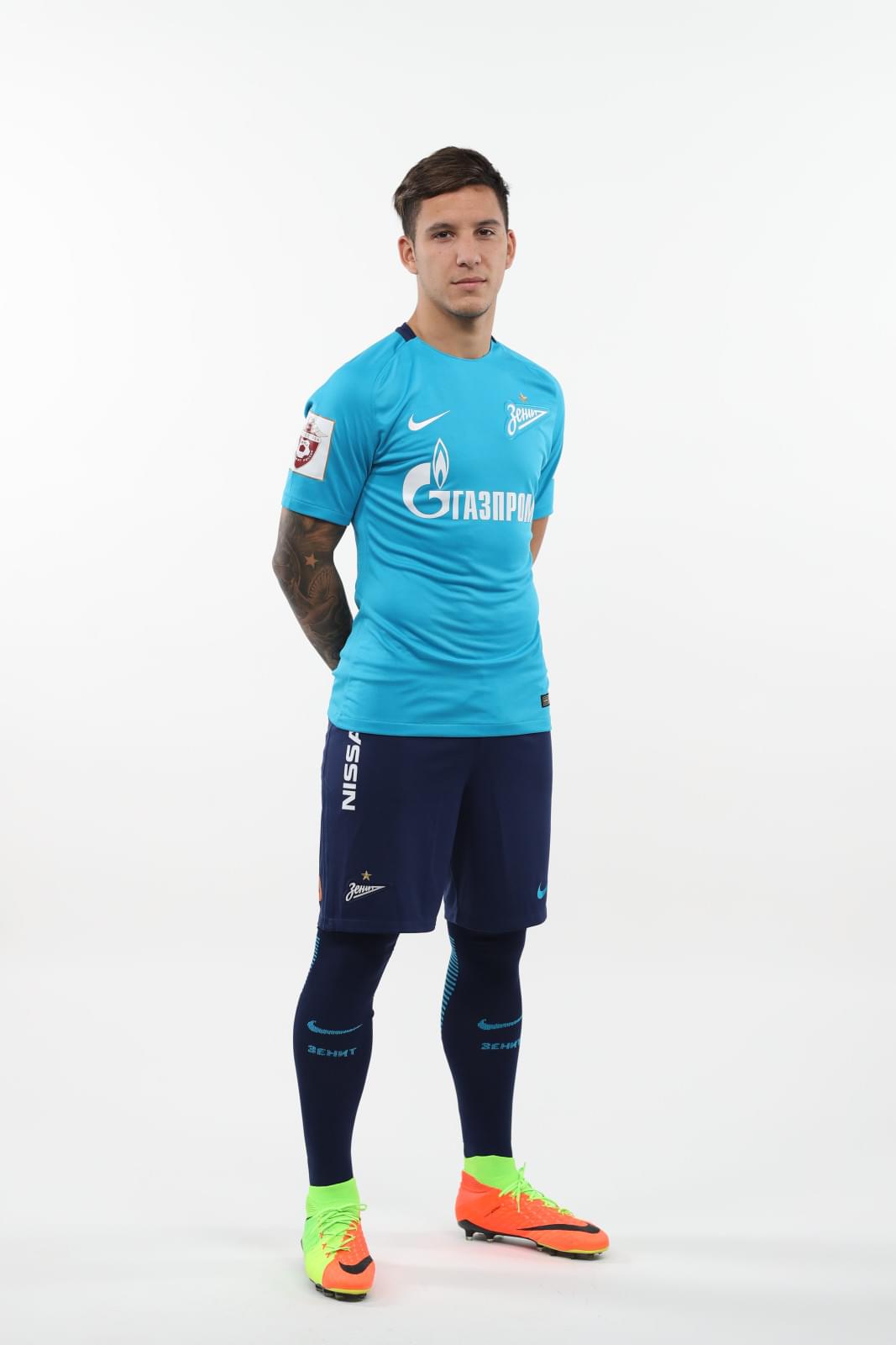 Фотосессия футболистов и тренеров основного состава ФК «Зенит» сезона 2017/2018