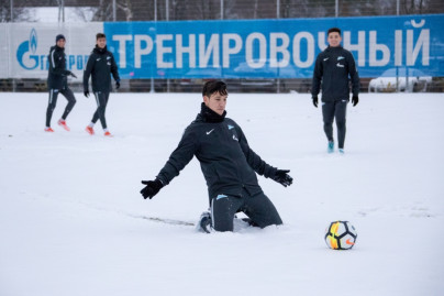 Тренировка «Зенита» перед матчем с «Уралом»