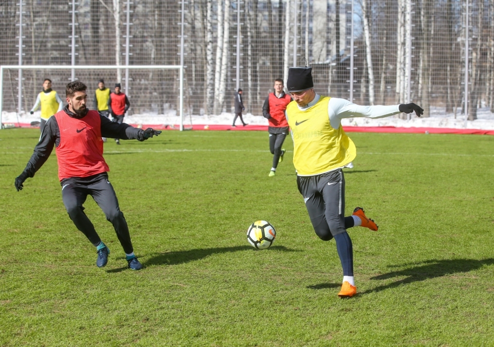 Тренировка «Зенита» перед матчем с «Уфой»