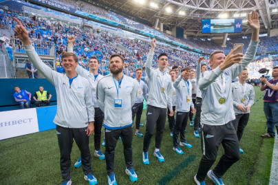 Церемония чествования победителей первенства России по футболу U-16