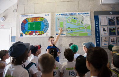 Слабослышащие дети в гостях на стадионе «Петровский»