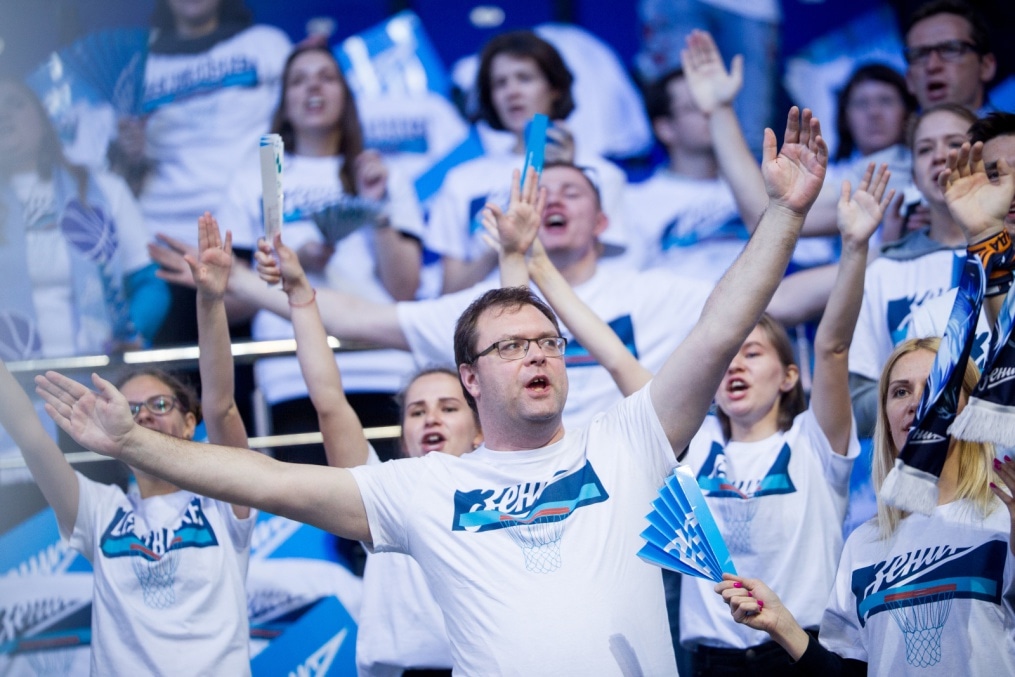 Болельщики на метче за третье место Единой Лиги ВТБ 2017/2018 УНИКС — «Зенит»