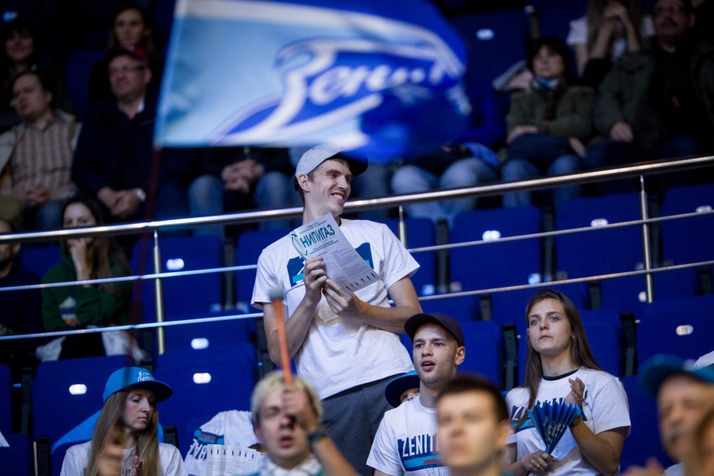 Болельщики на метче за третье место Единой Лиги ВТБ 2017/2018 УНИКС — «Зенит»