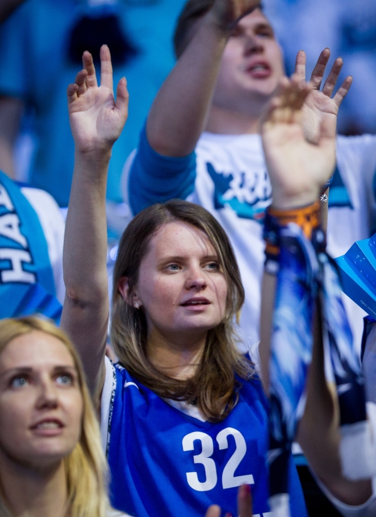 Болельщики на метче за третье место Единой Лиги ВТБ 2017/2018 УНИКС — «Зенит»