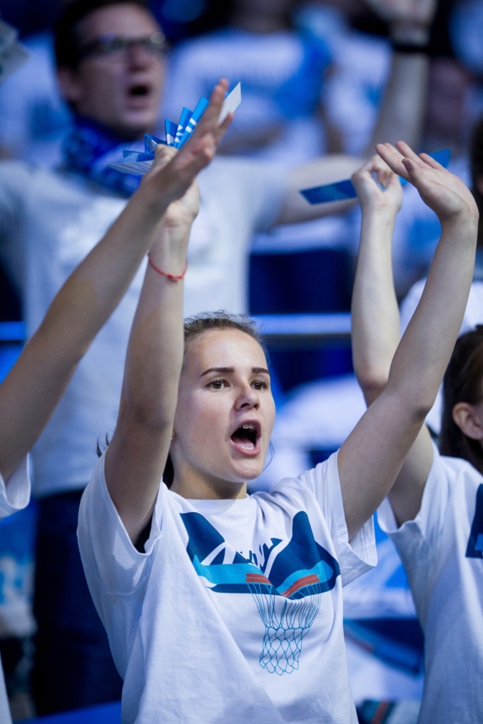 Болельщики на метче за третье место Единой Лиги ВТБ 2017/2018 УНИКС — «Зенит»