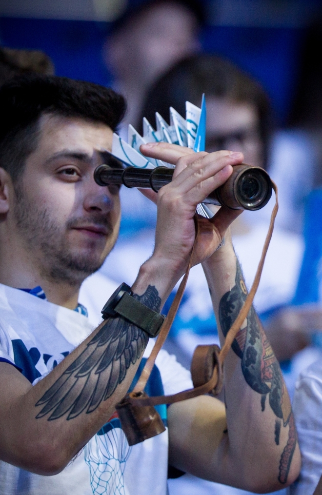 Болельщики на метче за третье место Единой Лиги ВТБ 2017/2018 УНИКС — «Зенит»