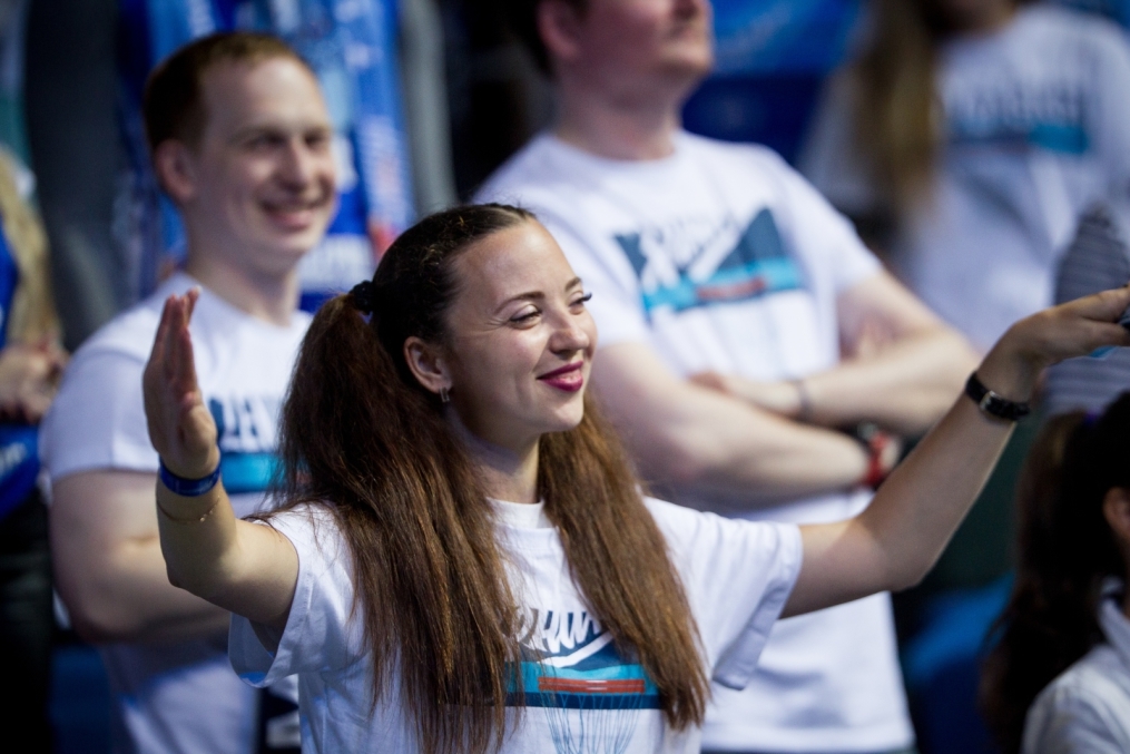 Болельщики на метче за третье место Единой Лиги ВТБ 2017/2018 УНИКС — «Зенит»