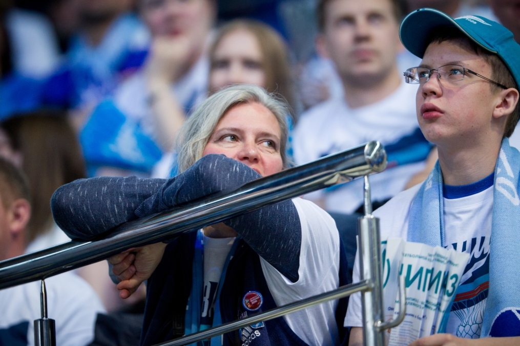 Болельщики на метче за третье место Единой Лиги ВТБ 2017/2018 УНИКС — «Зенит»