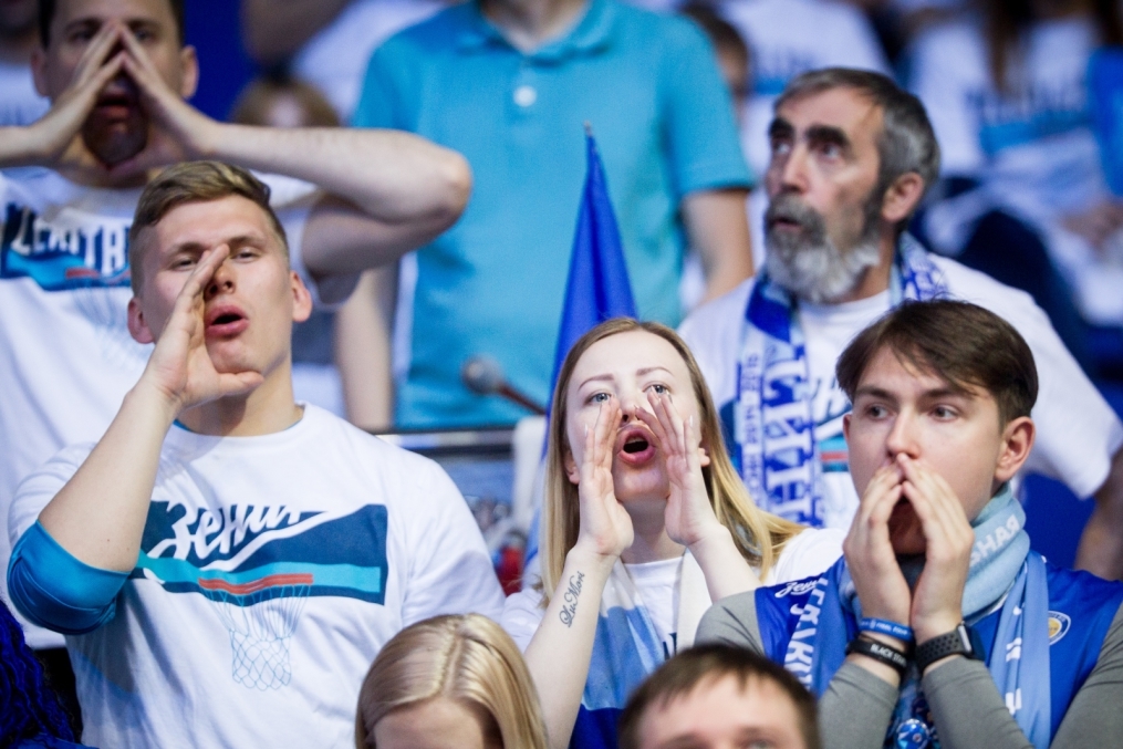 Болельщики на метче за третье место Единой Лиги ВТБ 2017/2018 УНИКС — «Зенит»