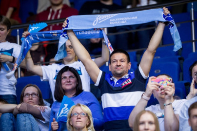 Болельщики на метче за третье место Единой Лиги ВТБ 2017/2018 УНИКС — «Зенит»