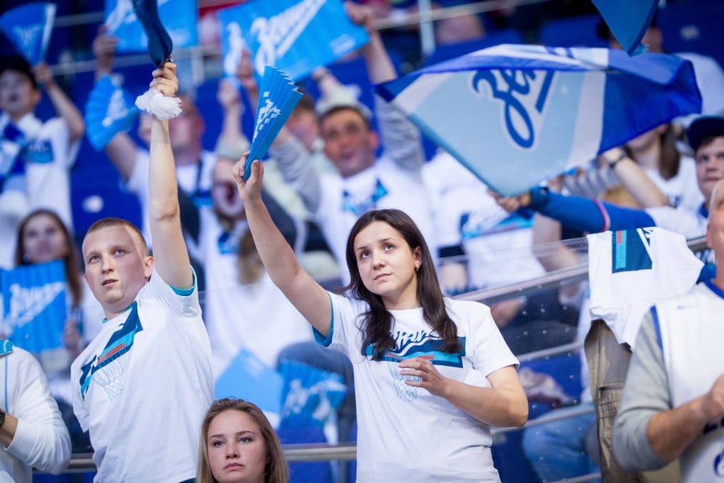 Болельщики на метче за третье место Единой Лиги ВТБ 2017/2018 УНИКС — «Зенит»